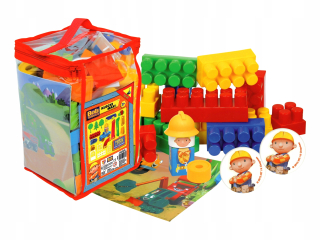 veľké STAVEBNÉ BLOKY 42 kusov BOB THE BUILDER + rohož WmoimSTORE